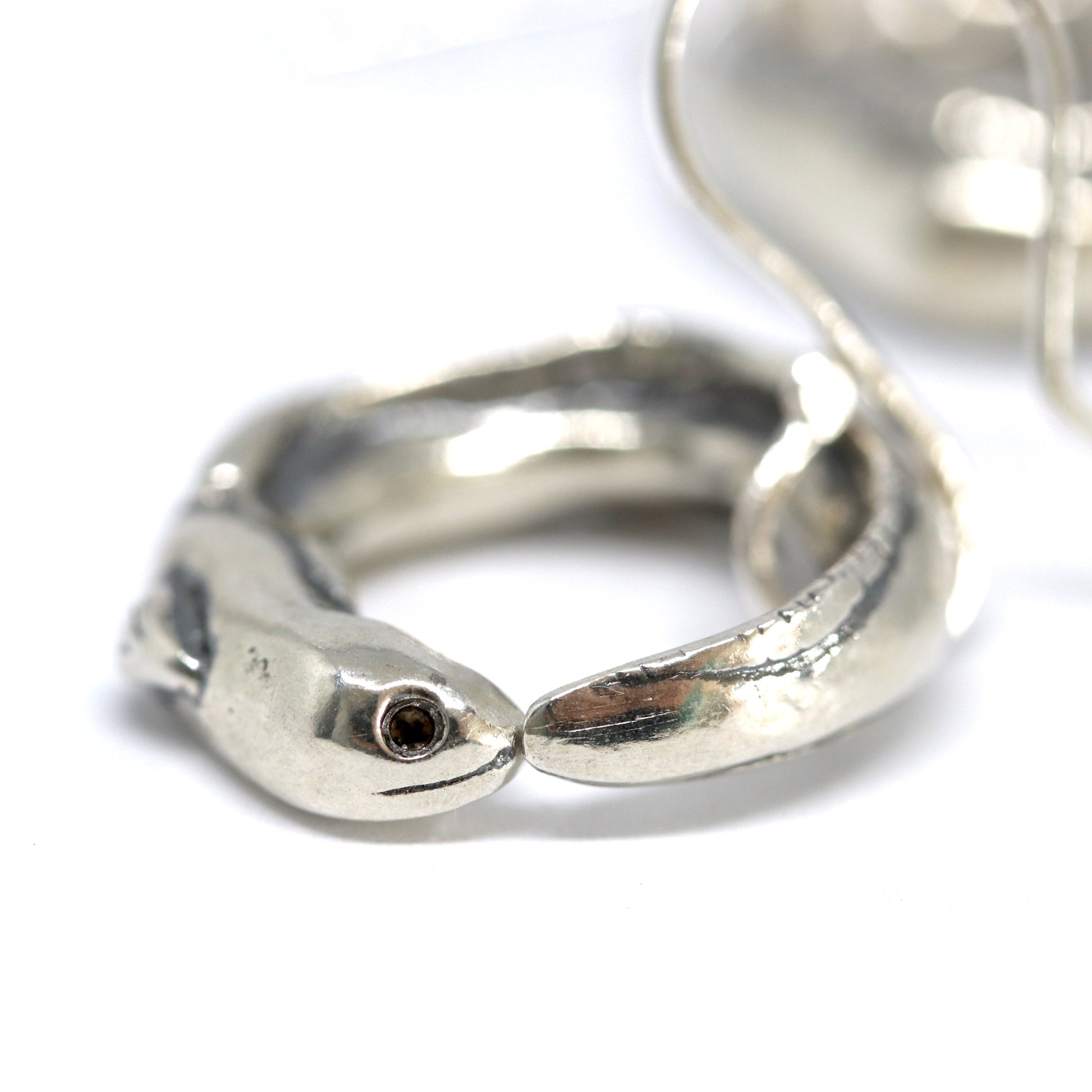 NZ Longfin Silver Eel Earrings