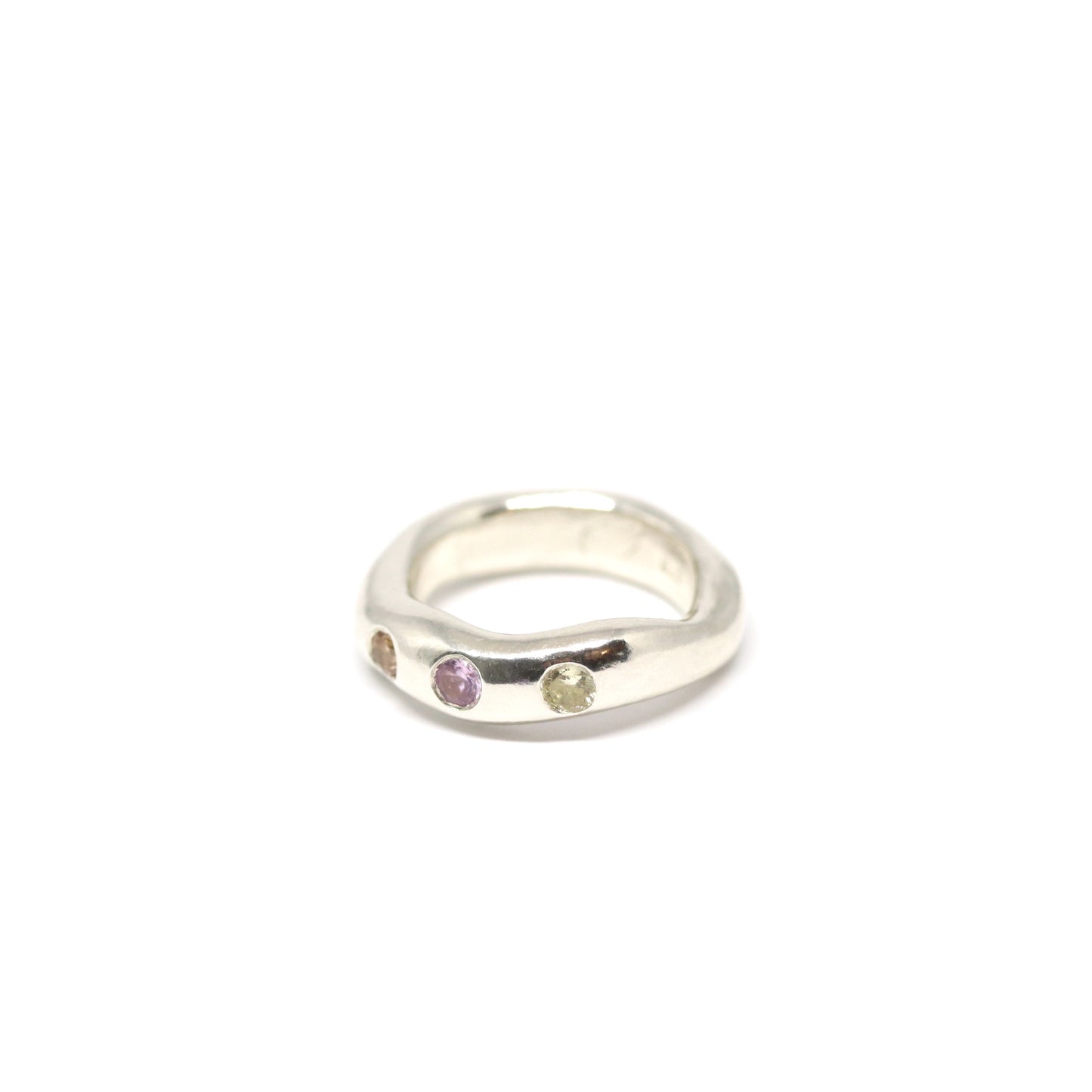 Wonky three gem Ring