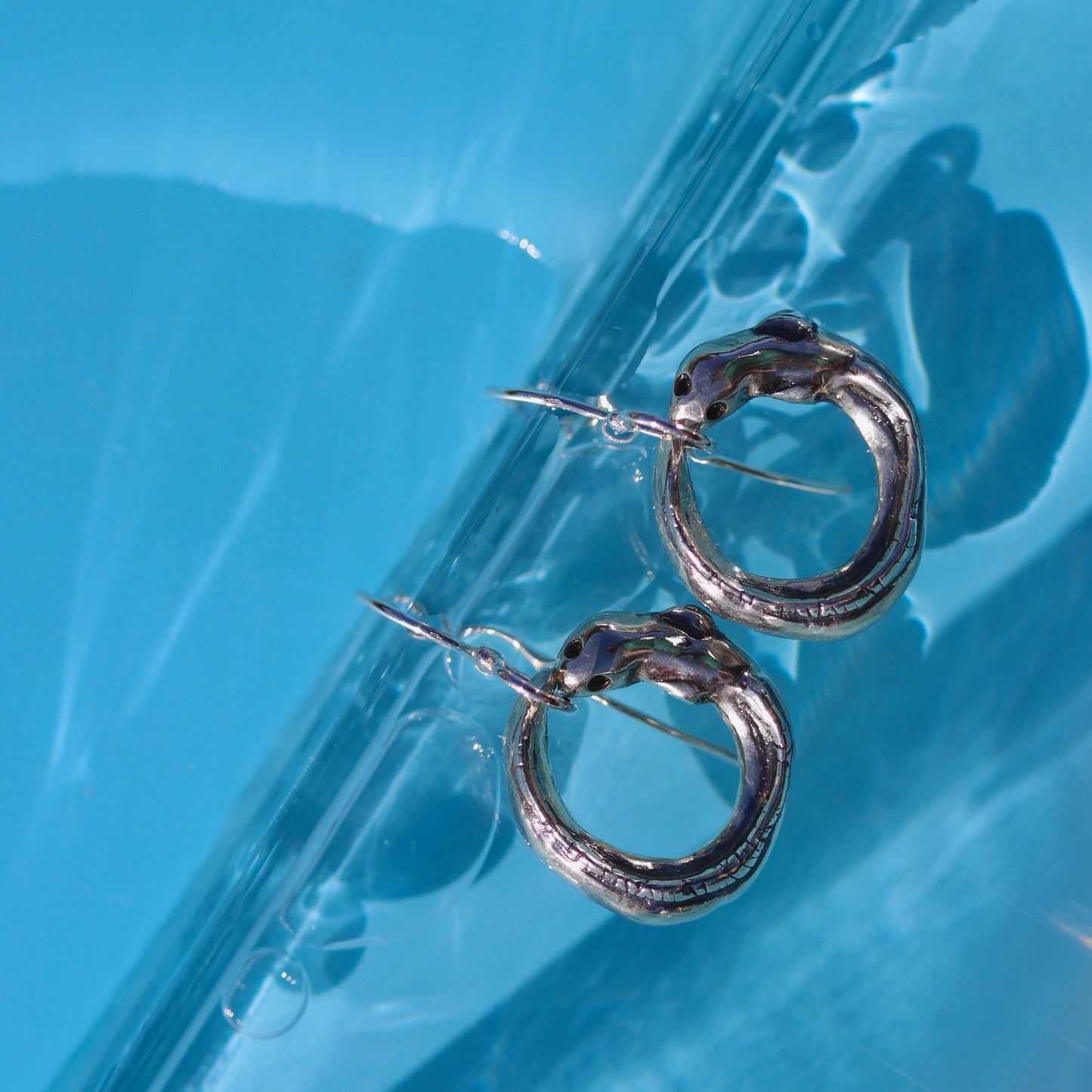 NZ Longfin Silver Eel Earrings