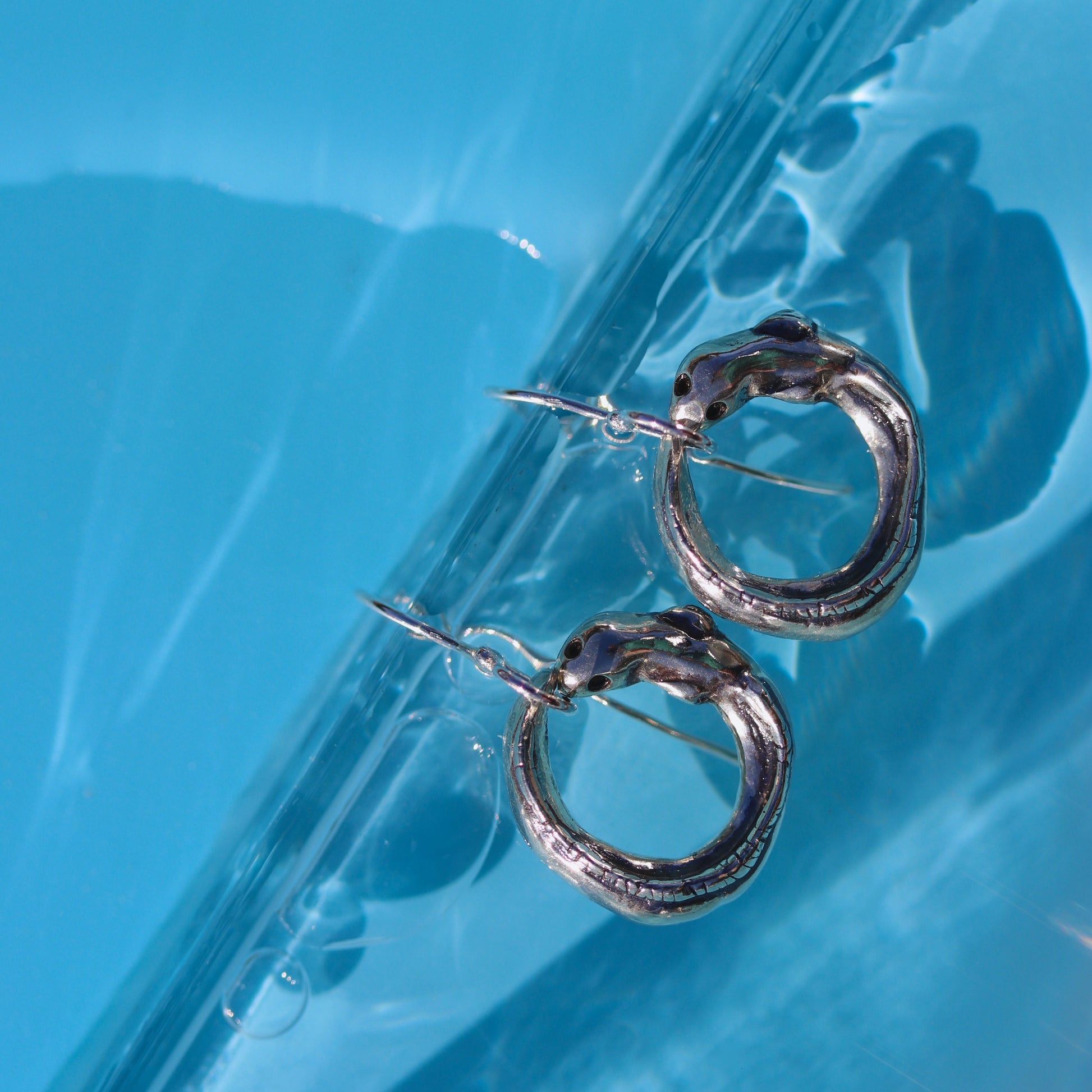 NZ Longfin Silver Eel Earrings