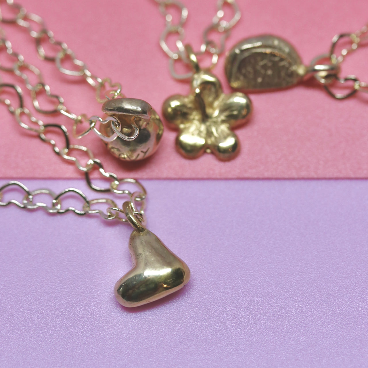 Things We Love Gold Heart Chain and Charms