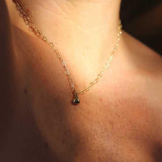 Things We Love Gold Heart Chain and Heart Charm