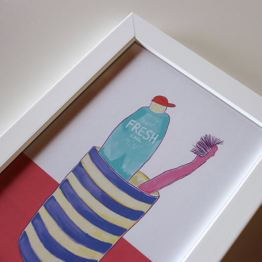 Super Cool Fresh Mint - Bathroom Art