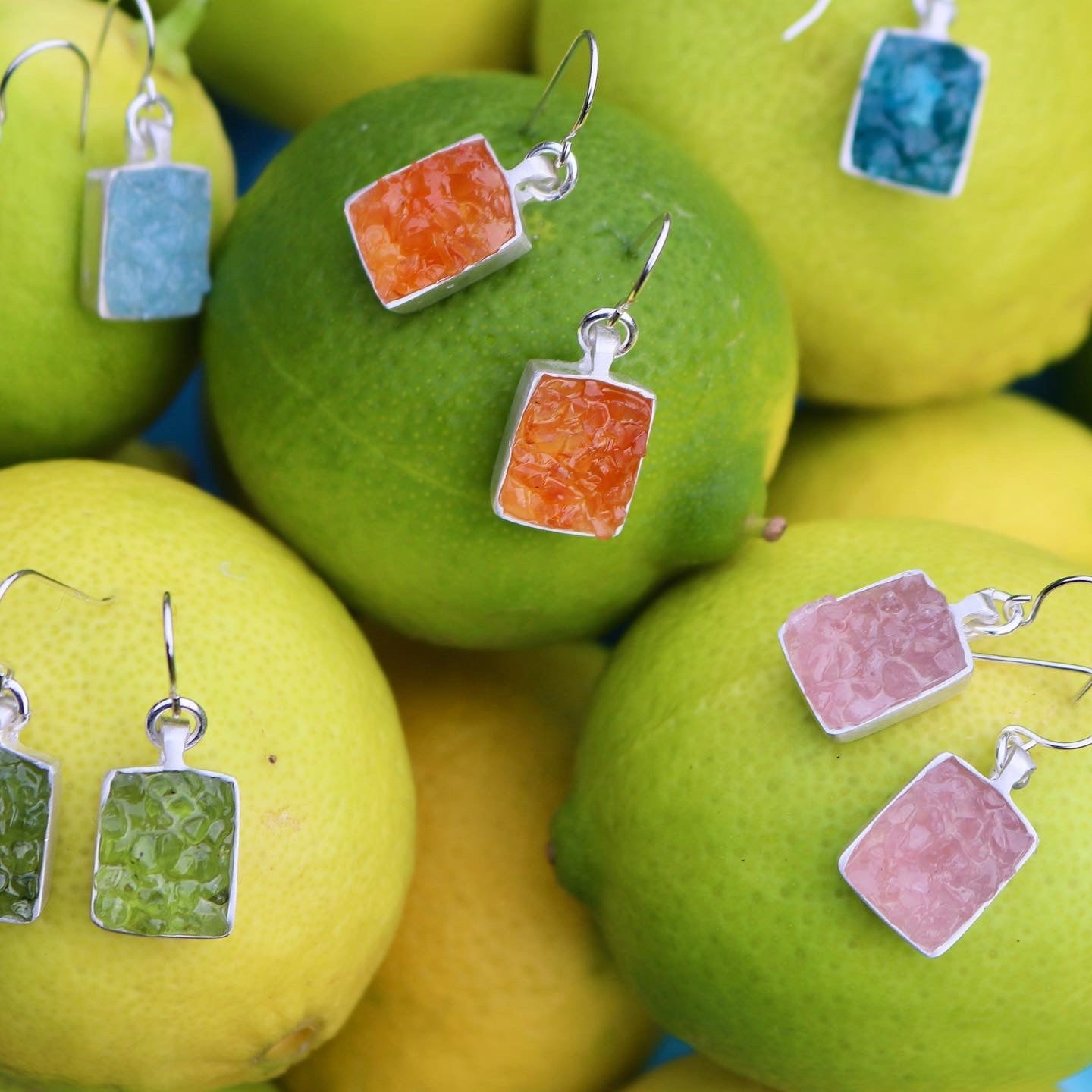 Made in Wānaka, one of a kind, colourful jewellery designed and crafted by Wānaka artist and jeweller Briar Hardy-Hesson.