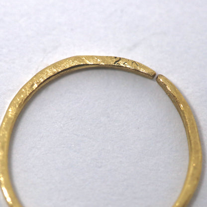 Gold Nose Ring - Hammered 22ct gold