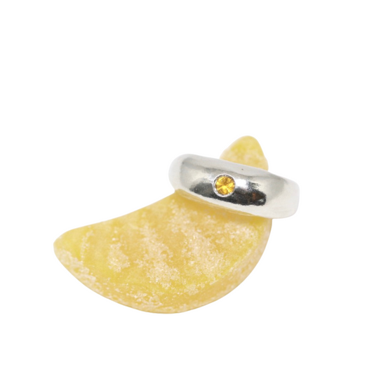 Pinky ring with citrine gem