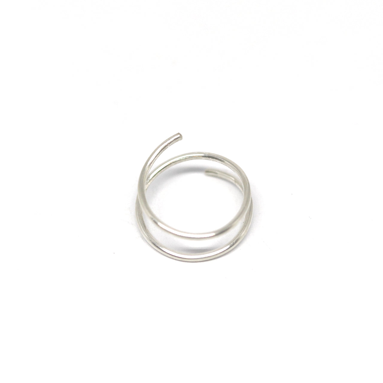 Double Hoop Spiral Nose Ring Sterling Silver_Fruit Bowl Studio, New Zealand