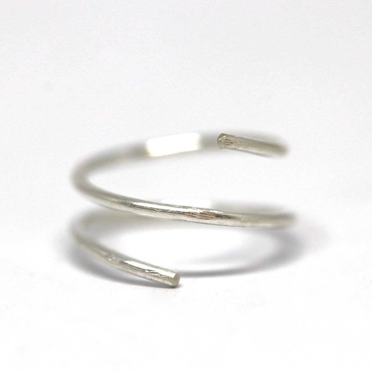 Double Hoop Spiral Nose Ring Sterling Silver_Fruit Bowl Studio, New Zealand