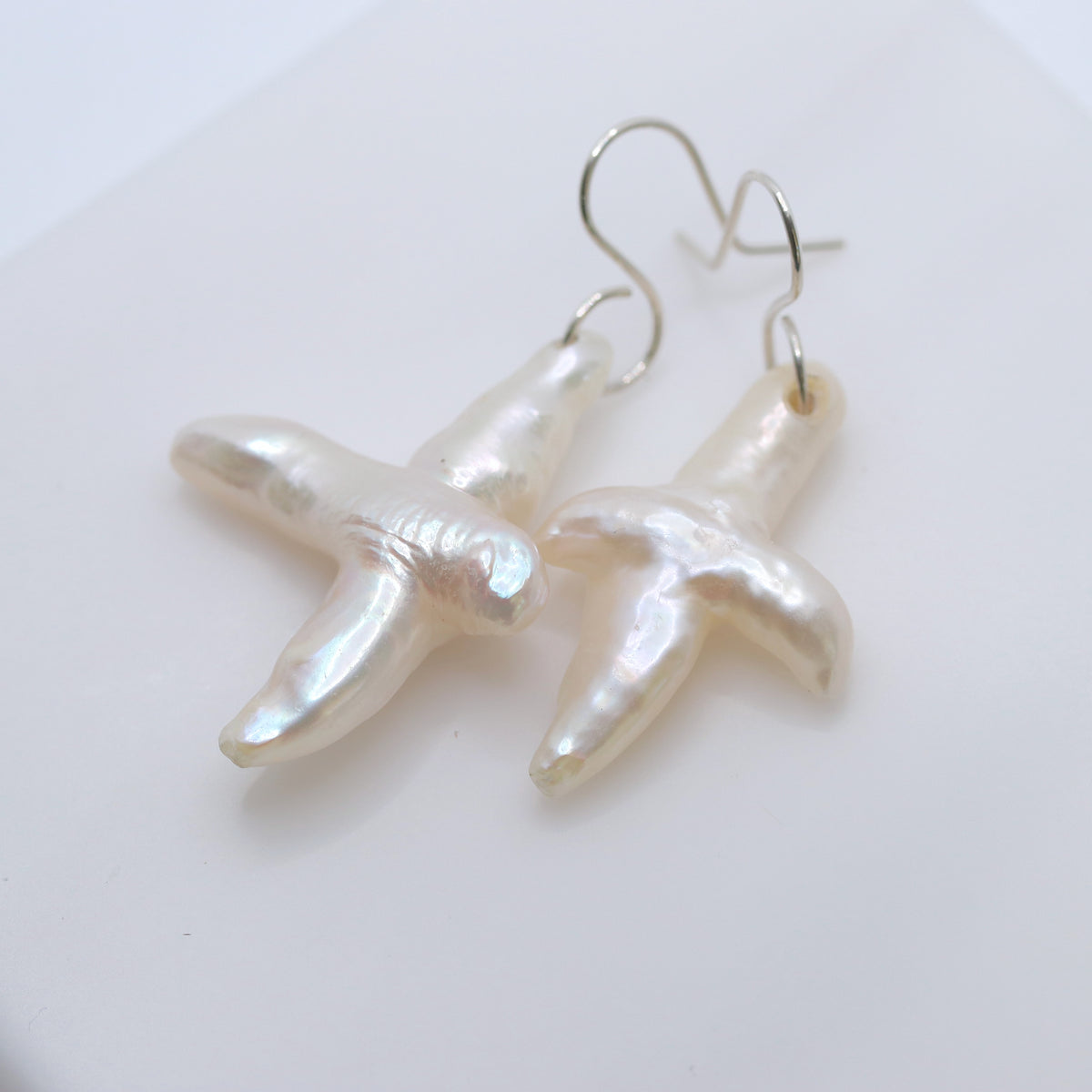 Pearl Cross Earrings