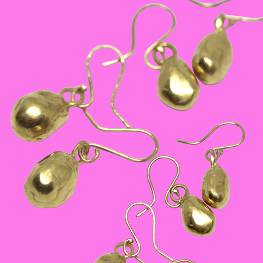 Gold Nugget Earrings