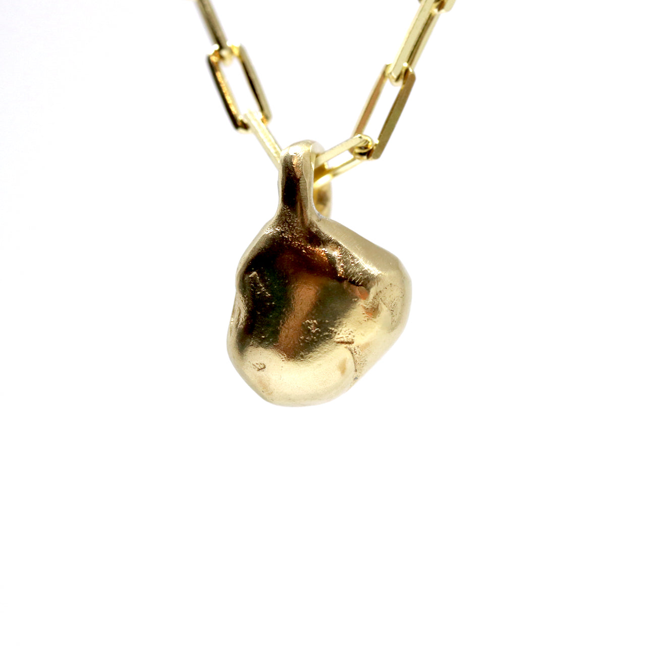 Gold Nugget Necklace. Made by Fruit Bowl Studio Wānaka