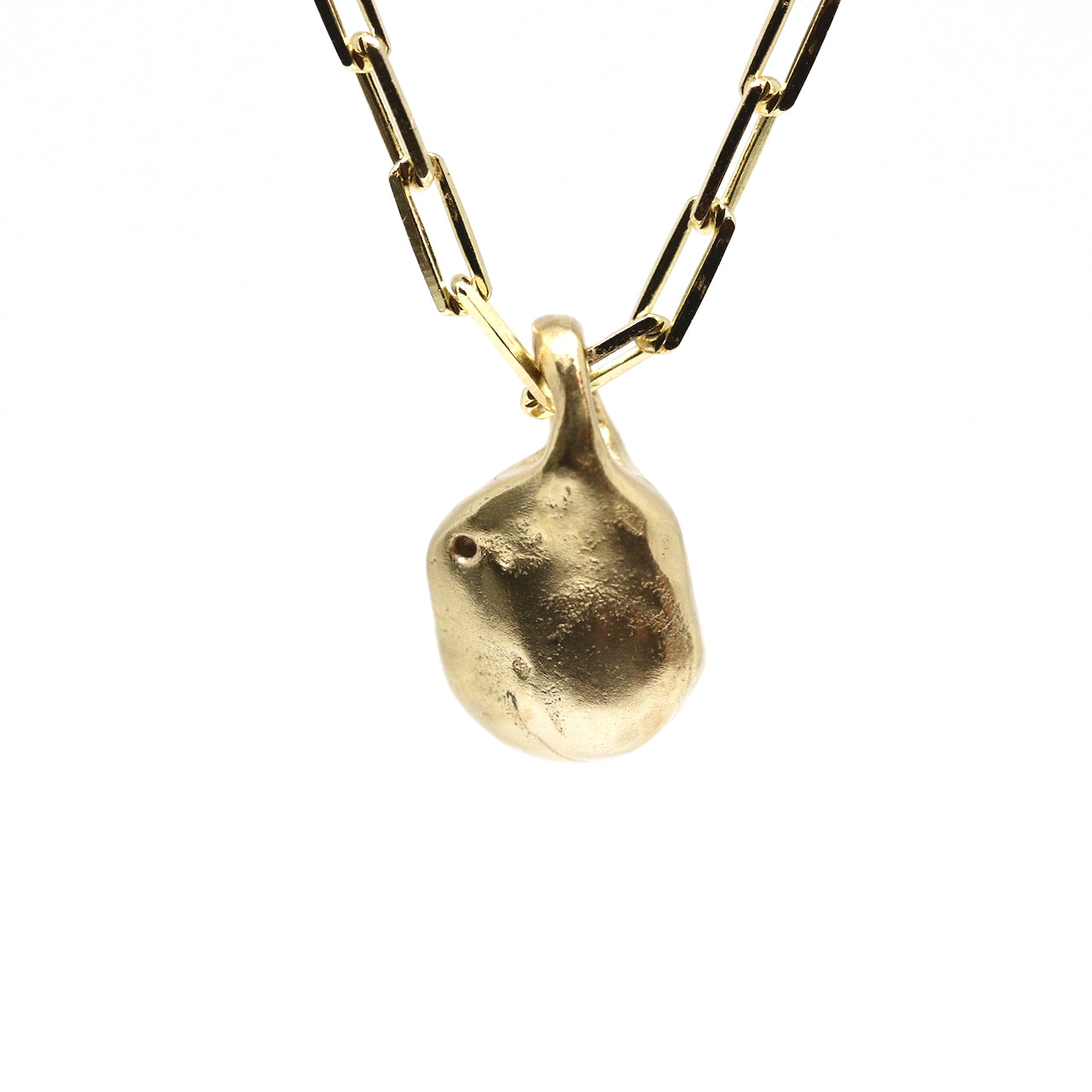 Gold Nugget Necklace. Made by Fruit Bowl Studio Wānaka