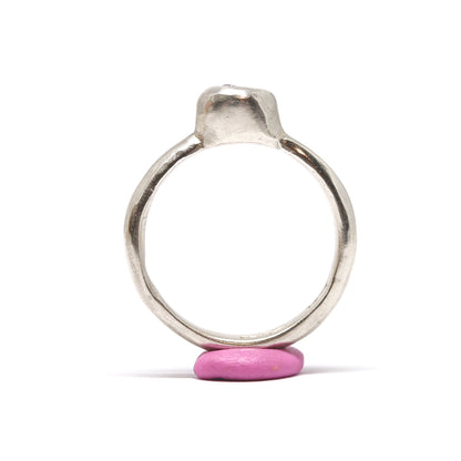 Ring - Round Top Wonky - Pink SALE