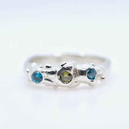 Ring -  Creature Feature - Blue & Olive
