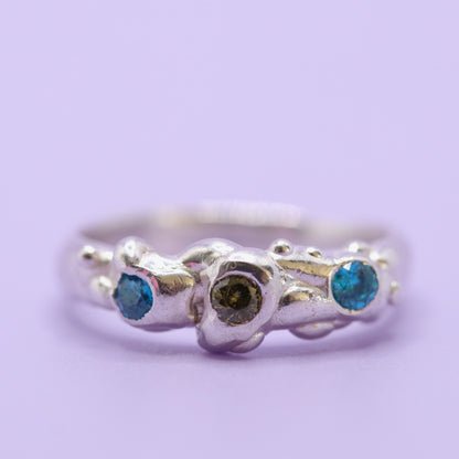 Ring -  Creature Feature - Blue & Olive