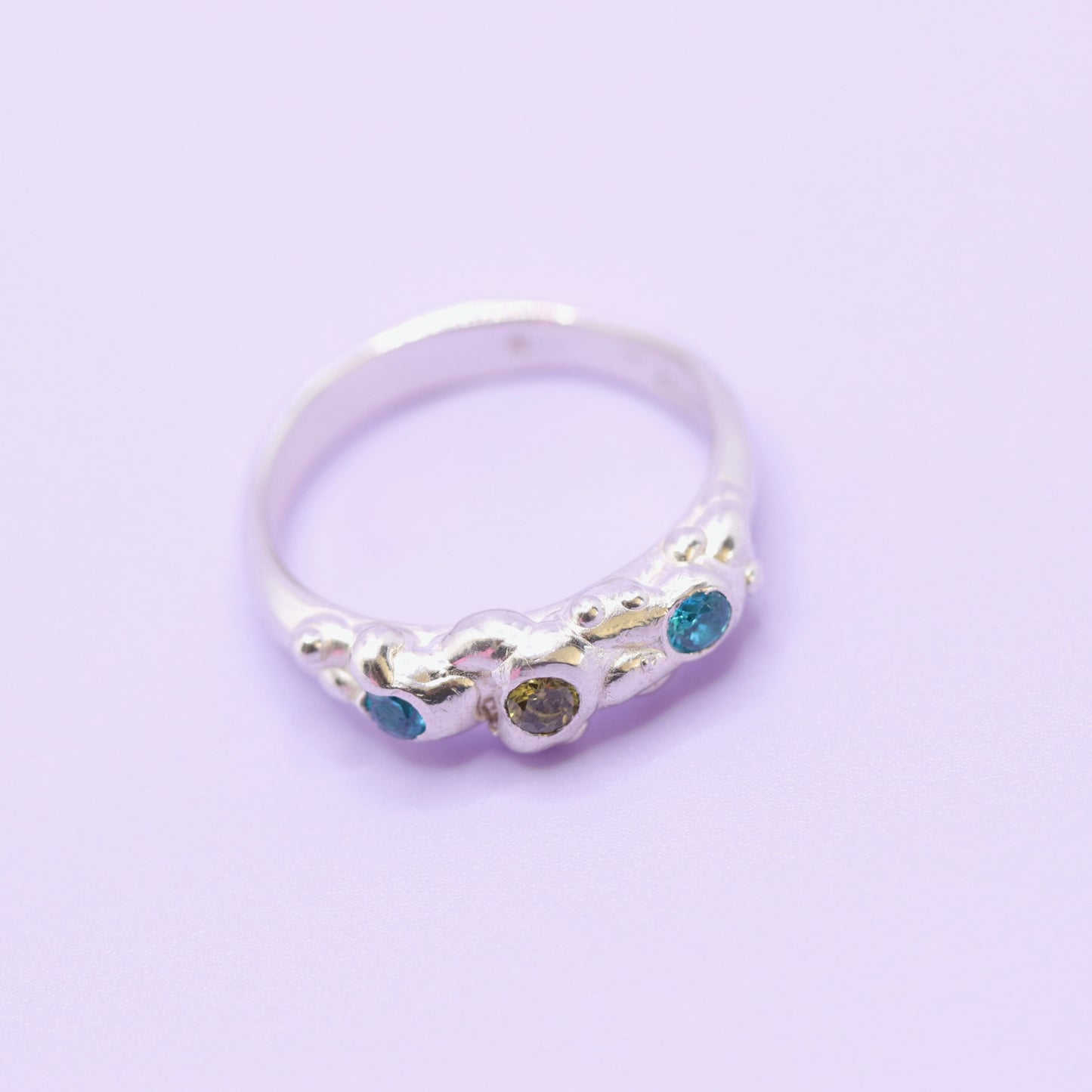 Ring -  Creature Feature - Blue & Olive