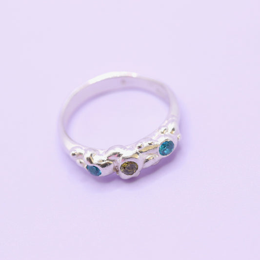 Ring -  Creature Feature - Blue & Olive