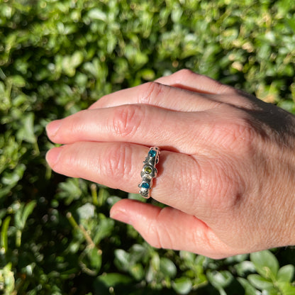 Ring -  Creature Feature - Blue & Olive