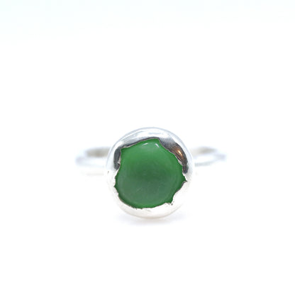 Ring -  Button - Emerald