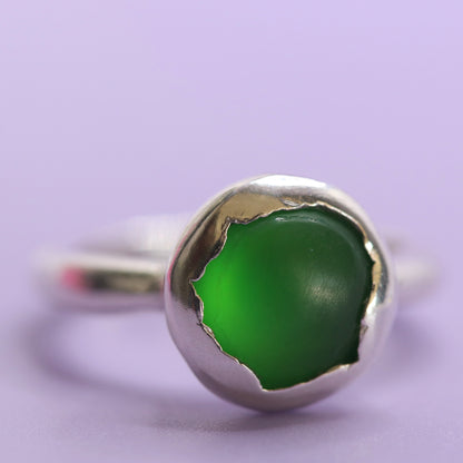 Ring -  Button - Emerald