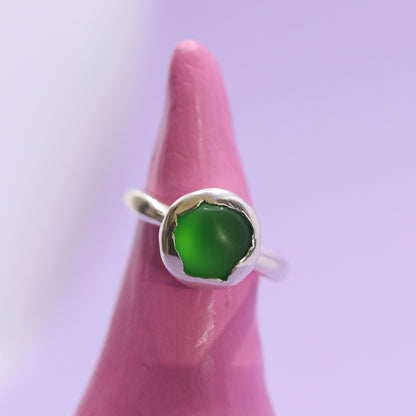 Ring -  Button - Emerald
