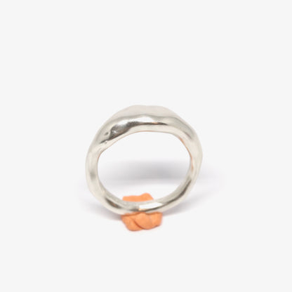 A curvy sterling silver ring. This ring was hand made in Wānaka, New Zealand by designer and jeweller Briar Hardy-Hesson.