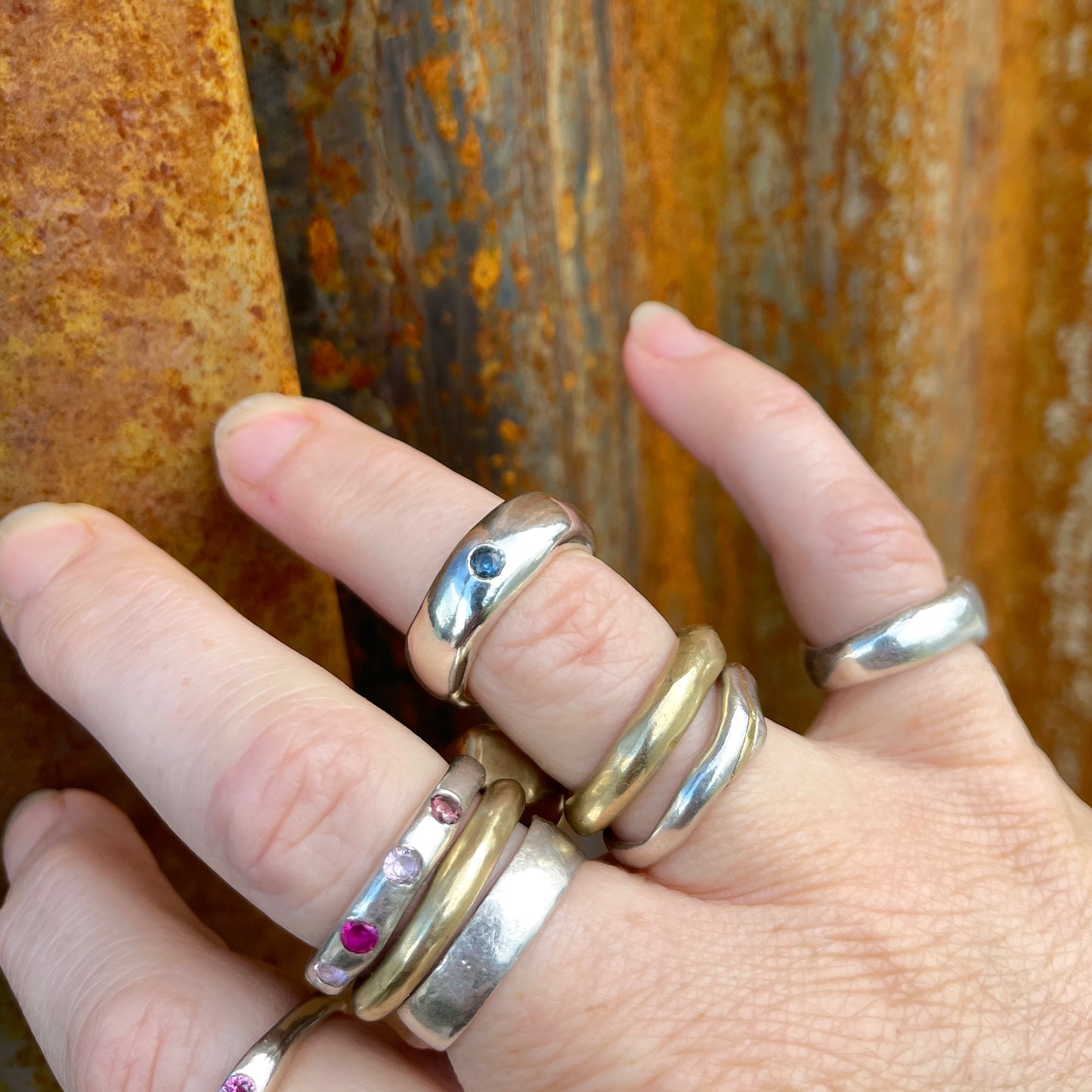 Ring - Chunky One Gem Denim Blue