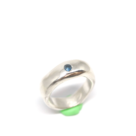 Ring - Chunky One Gem Denim Blue