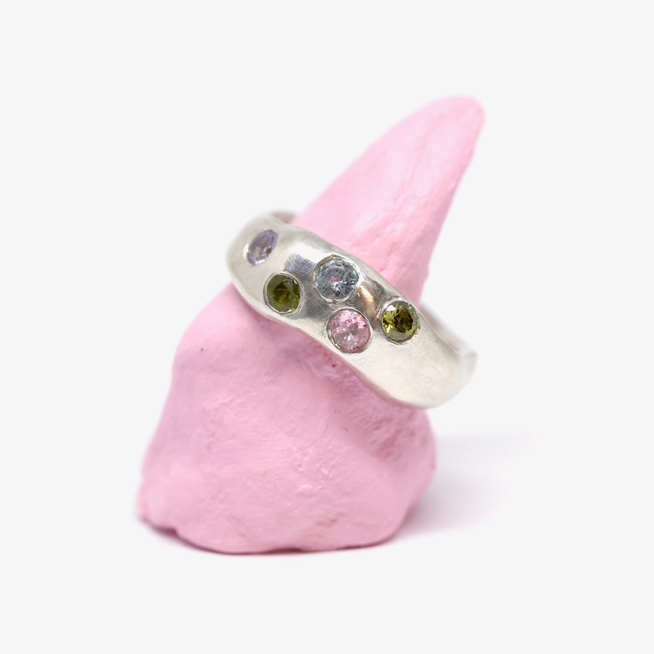 Ring - Olive & Pink Scatter