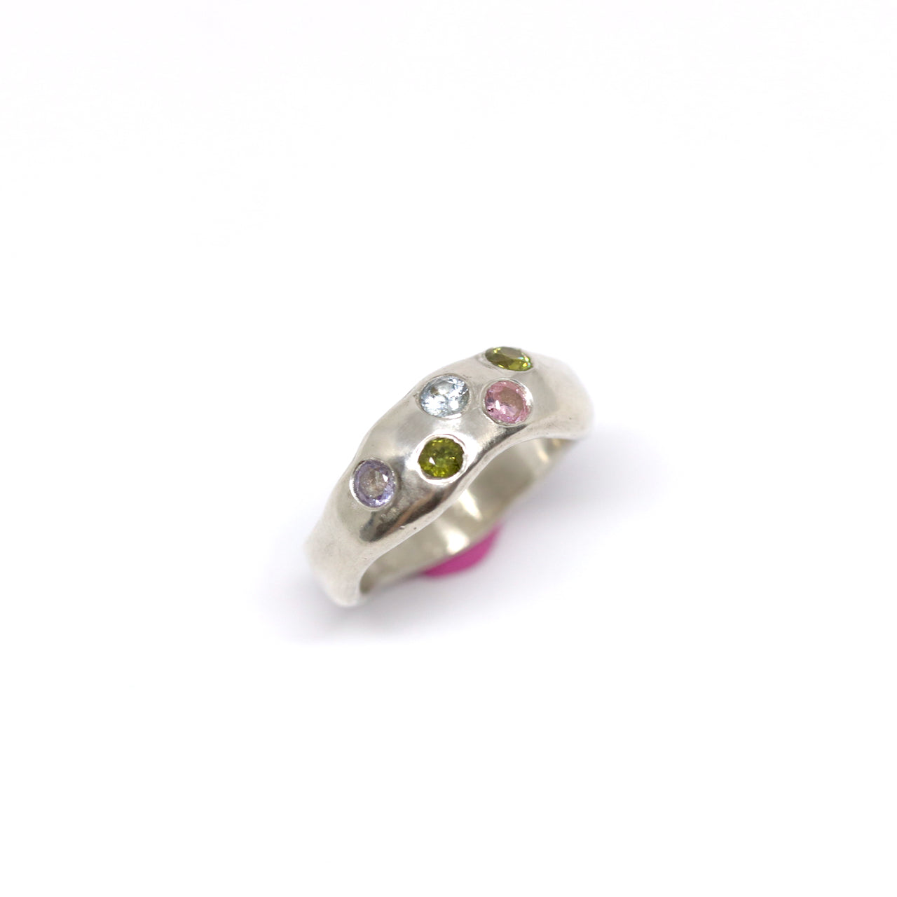 Ring - Olive & Pink Scatter