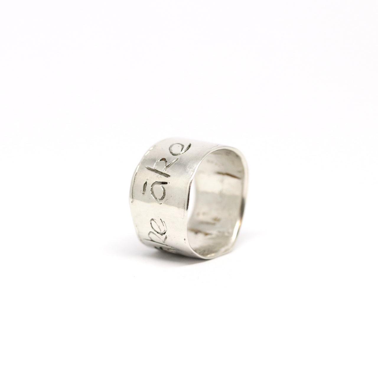 āke, āke, āke. A wide band sterling silver protest ring. Toitū Te Tiriti