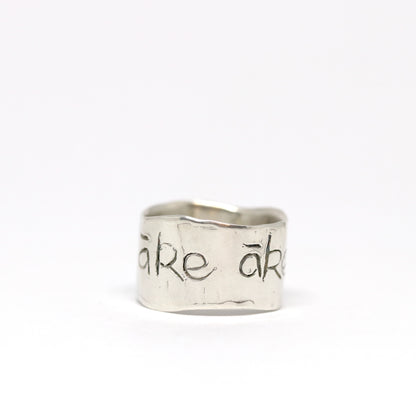 āke, āke, āke.. A wide band sterling silver protest ring. Toitū Te Tiriti