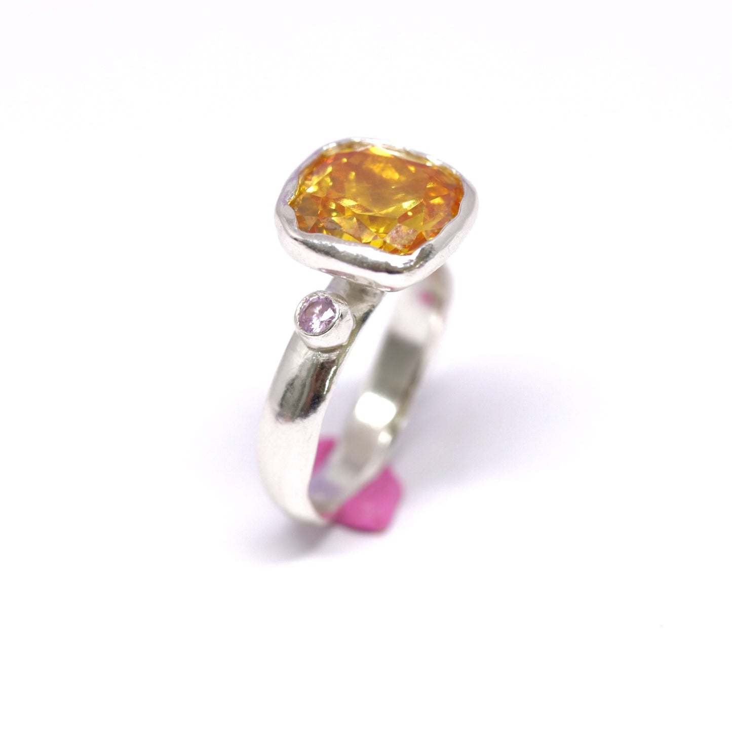 Ring - Cocktail Ring - Yellow Square