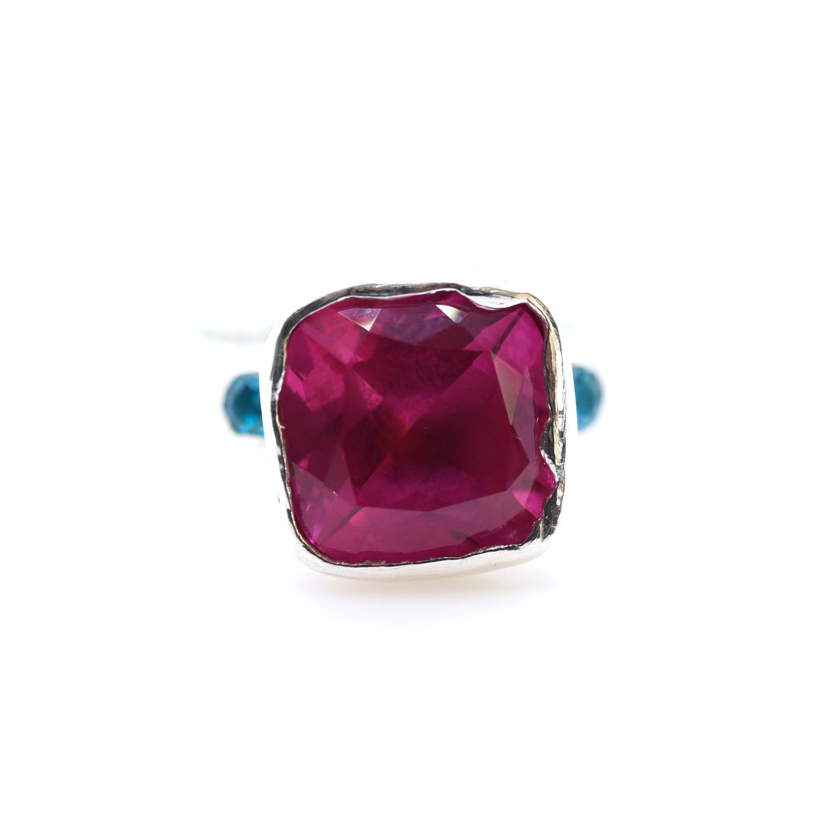 Ring - Cocktail Ring - Ruby Pink Square