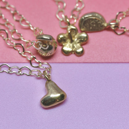 Things We Love Gold Heart Chain and Charms