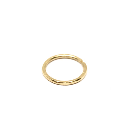 A 22 ct gold nose ring made by Fruit Bowl Studio, Wānaka, New Zealand.