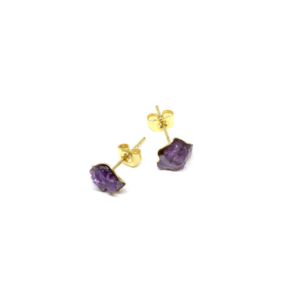 Gemstone, stud earrings. Made in Wanaka. Unique, colourful jewellery designed and crafted by New Zealand artist and jeweller Briar Hardy-Hesson.