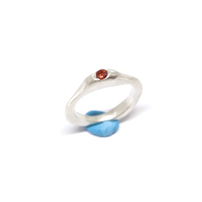 Cubic zirconia silver ring. Made in Wanaka. Unique, colourful jewellery designed and crafted by New Zealand artist and jeweller Briar Hardy-Hesson.