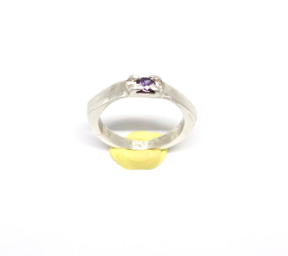 Silver and cubic zirconia rings. Made in Wanaka. Unique, colourful jewellery designed and crafted by New Zealand artist and jeweller Briar Hardy-Hesson.